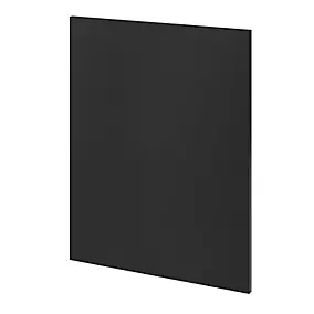Côté de remplacement bas gauche GoodHome Stevia noir mat H. 72 cm x l. 57 cm x Ép. 18mm