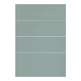 Façade de cuisine 3 tiroirs et 1 casserolier Stevia vert mat l. 50 cm x H. 72 cm GoodHome