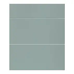 Façade de cuisine 1 tiroir et 2 casseroliers Stevia vert mat l. 60 cm x H. 72 cm GoodHome