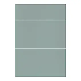 Façade de cuisine 1 tiroir et 2 casseroliers Stevia vert mat l. 50 cm x H. 72 cm GoodHome
