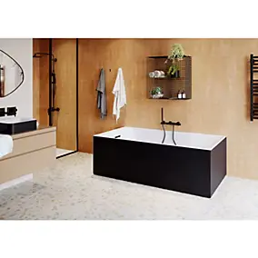 Baignoire semi îlot 160x75 cm Bakor noir
