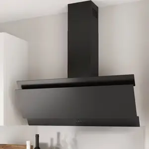 Hotte inclinée "Link" noire - 90 cm
