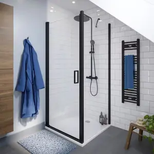 Porte de douche pivotante Calia l.90 cm en verre transparent