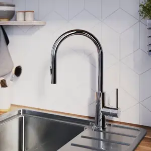 Mitigeur évier de cuisine "Idelie" avec douchette - Chrome