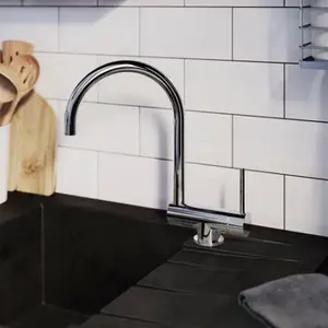 Mitigeur évier de cuisine "Edile" rabattable - Chrome