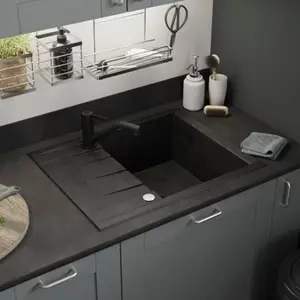 Évier en résine "Ising XS" noir - 1 cuve
