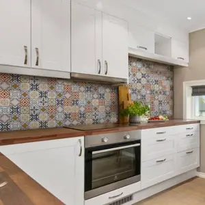 Mosaïque Travertin pierre naturelle "Faroz" multicolore - l. 29,7 x L. 29,7 cm