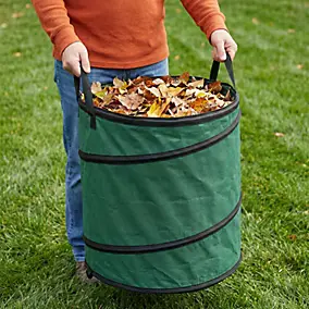 Sac pour déchets de végétaux pop-up extérieur vert 120L