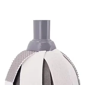 Balai serpillère à franges microfibre et plastique GoodHome blanc et bleu l.8 cm