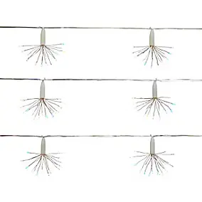 Guirlande lumineuse LED intérieure multicolore câble transparent 8 fonctions 3 m