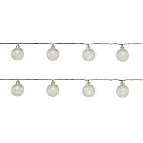 Guirlande lumineuse LED intérieure blanc chaud câble transparent 1,65 m décor boule