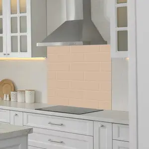 Crédence beige mat style métro L.200 x H.60 cm x Ep. 3 mm