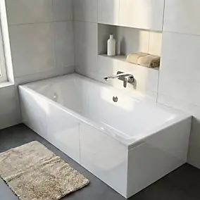 Baignoire double Bolmen L. 180 cm x l. 80 cm blanc