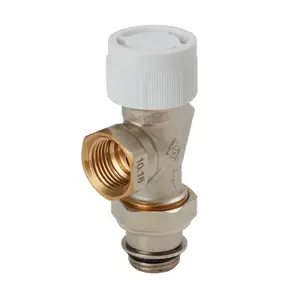Corps thermostatique équerre inversé en laiton nickelé - 15x21
