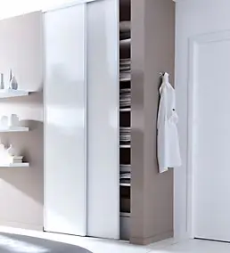 2 portes de placard coulissantes GoodHome Romero Larg. totale 120 x H.250 cm
