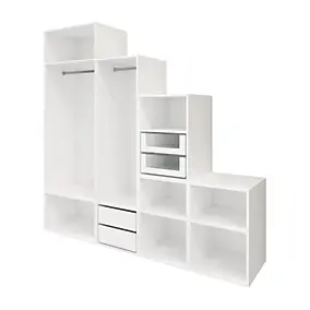 Dressing sous pente et/ou comble blanc GoodHome Atomia H. 225 x L. 225 x P. 58 cm