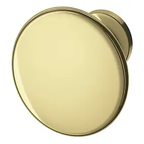 Bouton de meuble cylindre Prat or GoodHome Ø2,9 x P.2,5 cm