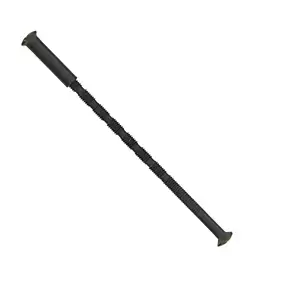 Lot 2 vis sans tête fendue fraisée fendue partiellement fileté acier noir L.90mm