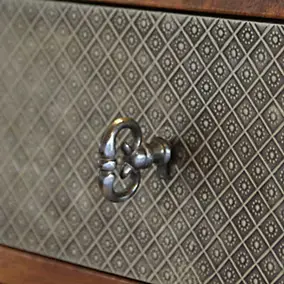 Bouton de meuble Rohan étain gris l.10 mm x h. 3.2 cm