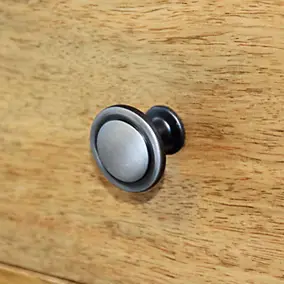 Bouton de meuble arrondi Kilhog GoodHome étain gris Ø3,1 cm