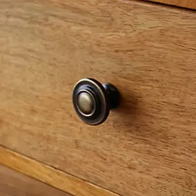 Bouton de meuble arrondi Rohan bronze Ø3.3 cm