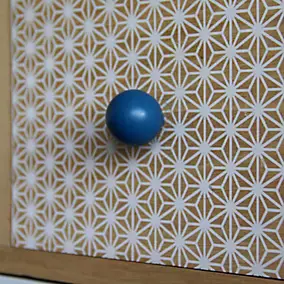 Bouton de meuble arrondi Ferel mat bleu foncé Ø2.7 x l.20,7 cm