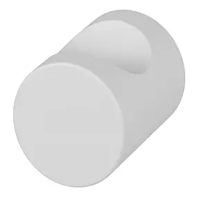 Bouton de meuble arrondi Dizel GoodHome mat blanc Ø2 x h. 2.5 cm