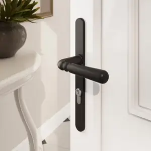 Poignée de porte extérieure "Kerline" avec trou pour cylindre - Entraxe 195 mm