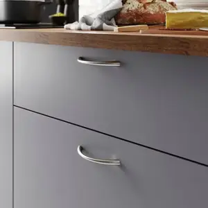 Poignée de meuble "Iza" - Effet nickel - Entraxe 96 mm