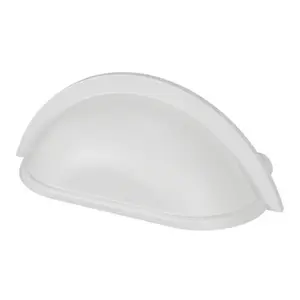 Lot de 6 poignées de meuble "Goderic" - Blanc - Entraxe 64 mm