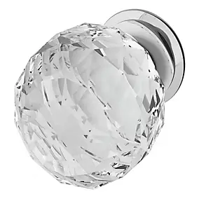 Bouton de meuble GoodHome Ruis gris Ø3.2cm x l.3.2cm x h.4.3cm x p.4.3cm