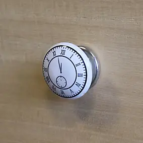 Bouton de meuble arrondi GoodHome Porcelaine Vras blanc Ø4.1cm x p.2.7cm