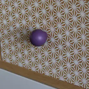 Bouton de meuble arrondi Ferel mat violet Ø2.7cm x P.2.9cm