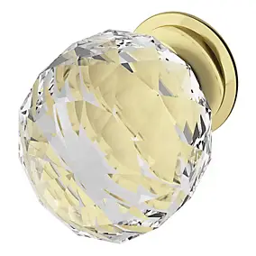 Bouton de meuble Ruis GoodHome effet or Ø3.2cm x H.4.3cm