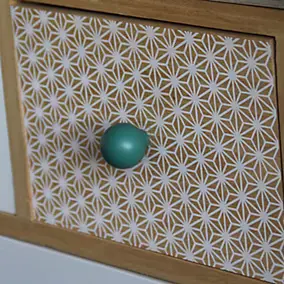 Bouton de meuble arrondi Ferel vert foncé Ø2.7cm x P.2.9cm