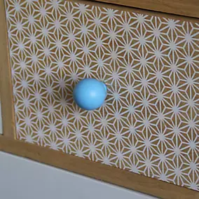 Bouton de meuble arrondi Ferel bleu clair Ø2.7cm x P.2.9cm
