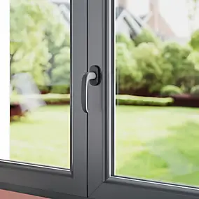 Crémone de fenêtre Govlin aluminium noir anthracite L.13cm GoodHome