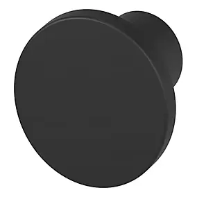 Bouton de meuble arrondi GoodHome Dotz noir Ø3cm x l.3cm x h. 2.4cm x p.2.4cm
