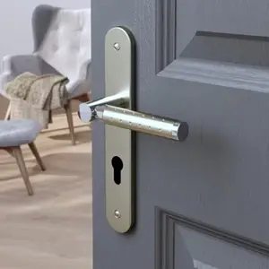 Poignée de porte "Bernice" avec trou pour cylindre - Entraxe 195 mm