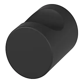 Bouton de meuble arrondi GoodHome Dizel noir Ø2cm x h. 2.5cm x p.2.5cm