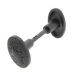 Bouton de porte double ovale noir l.35 x H. 58mm
