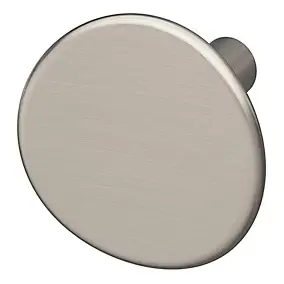 Bouton de meuble arrondi GoodHome Meham gris Ø3.5cm x l.3.2cm x h. 3cm x p.3cm