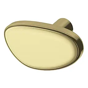 Bouton de meuble GoodHome Armel doré brillant Ø4cm x l.2.1cm x h. 3cm x p.3cm