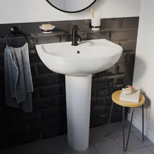 Mitigeur lavabo M noir "Livie"