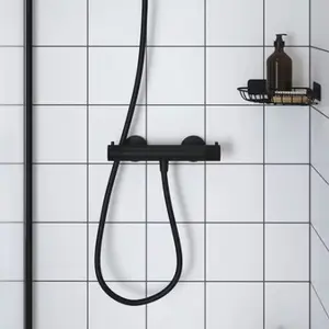 Mitigeur douche thermostatique noir "Livie"
