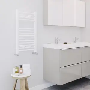 Sèche-serviettes plat et compact blanc - 272 W