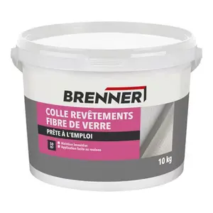 Colle de revêtement fibre de verre blanche - seau 10 KG