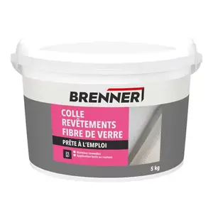 Colle revêtement fibre de verre blanche - seau 5 KG