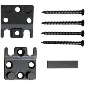 Kit de fixation pour poteau clipsable noir