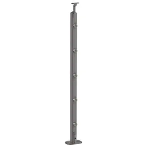 Poteau a plat aluminium "Jorun" ⌀4,3 cm x H. 97,2 cm